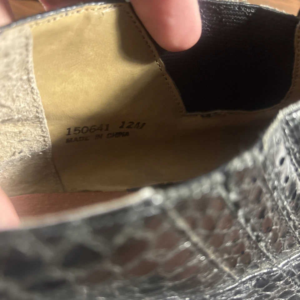 Botines negros de piel de serpiente talla 12 Foto 4 de 4