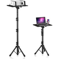 Projector Stand Tripod Adjustable, Laptop Height from 23.5 to 63.5 inches wit...
