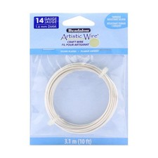 Silver Artistic Wire 14 Gauge Tarnish Resistant Silver Plate Craft Wire 10 Feet