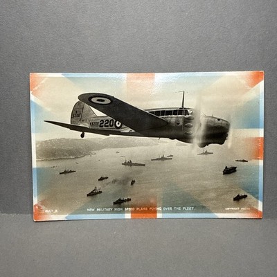 Hochgeschwindigkeitsflugzeug Original WWII 1940er Valentines British Aircraft Postkarte