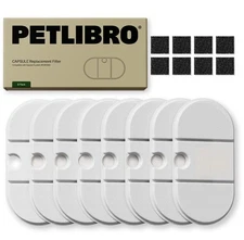 PETLIBRO - Capsule Pet Water Fountain Replacement Filter (8 pack) - White