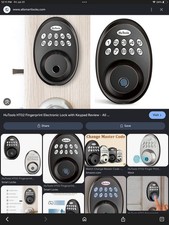 HUTOOLS HT02 FINGERPRINT DEADBOLT KEYLESS ENTRY DOOR LOCK WITH KEYPAD NICKEL