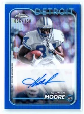 2024 Topps Chrome #BA-HMO Herman Moore Autographs Blue Refractor #/150