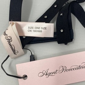 Agent Provocateur Judy Black Studded Garters One Size NWT $185