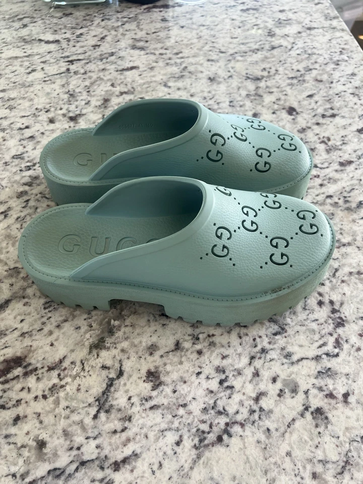 Gucci Leather Mules Clogs Size 40 Pre-owned Designer Shoes - Image 2 of 4