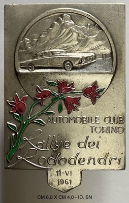 AUTOMOBILE CLUB TORINO PLATE RALLYE DEI RHODODENDRI 1961 MOTOR RACE