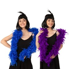 Purple & Blue Luxury Feather Boa Concert Festival Accessories Choose Your Colour