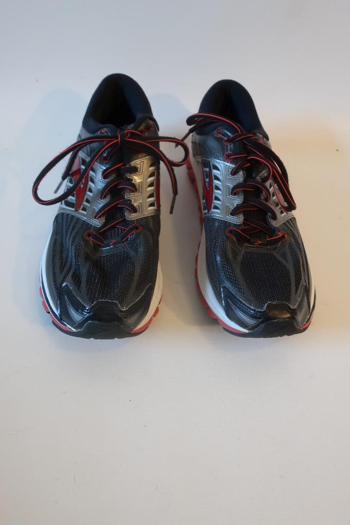Mens Brooks Black Red Blak Red Glycerin 14 Super DNA Sneakers Wide 2E Sz-11 *