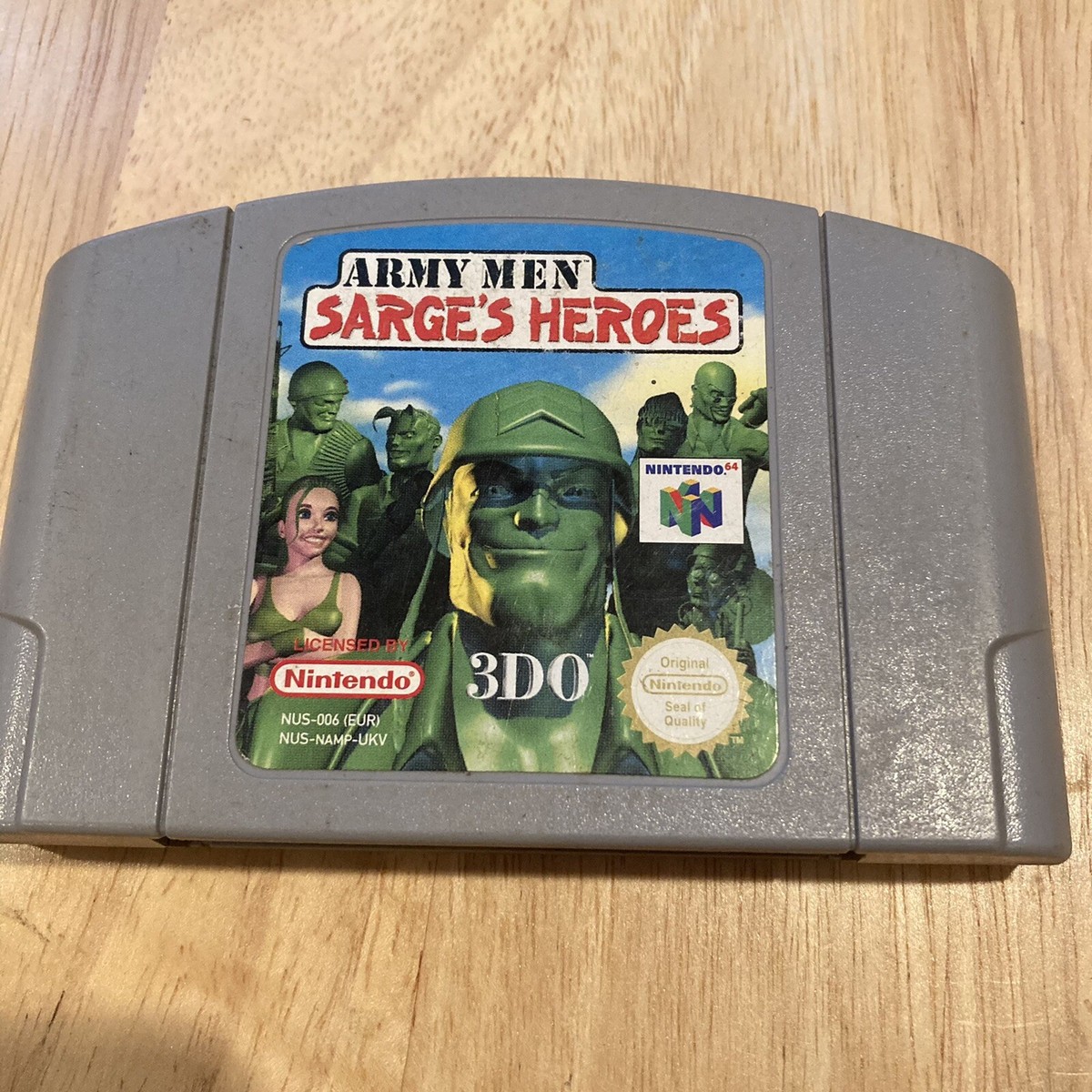 Army Men Sarge's Heroes (Nintendo 64, 1997) PAL UKV Game Cartridge