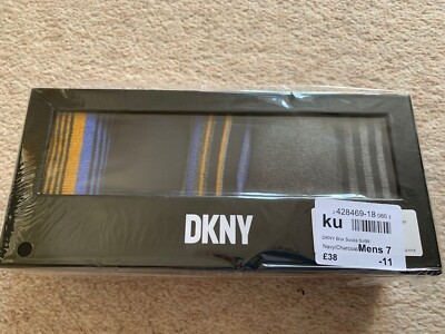 DKNY 5 Paar Herrensocken 7-11 in Präsentationsgeschenkbox Original 38£