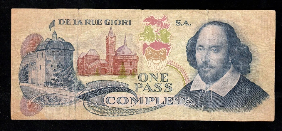 🇬🇧 UK , ENGLAND, 1932 , De La Rue * William Shakespeare £ 1 Pass, * Specimen * - Image 2 of 2