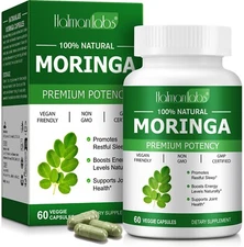 Moringa Capsules- 60 Capsules | Pure Moringa Oleifera Leaf Powder Supplement |