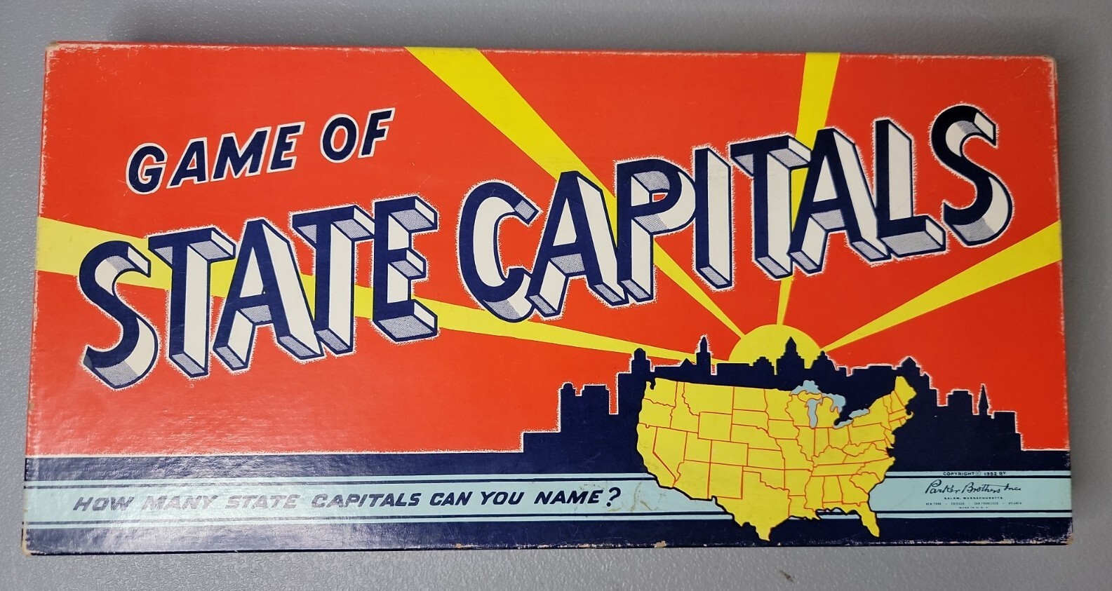 VINTAGE Parker Brothers Game of State Capitals-Complete