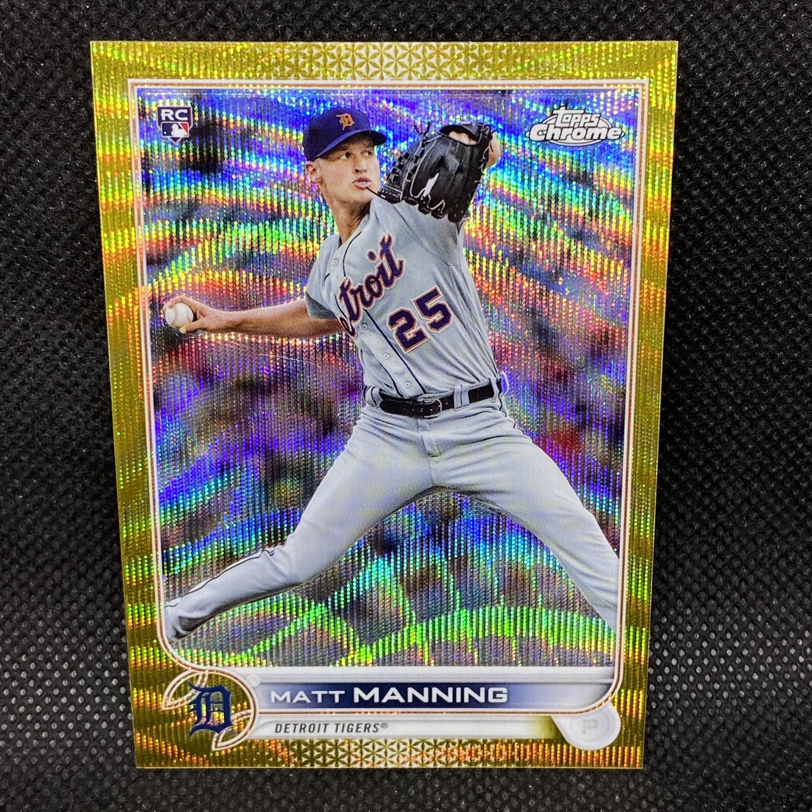 #/50! 🚨2022 Topps Chrome Gold Matt Manning RC Detroit Tigers Rookie #57