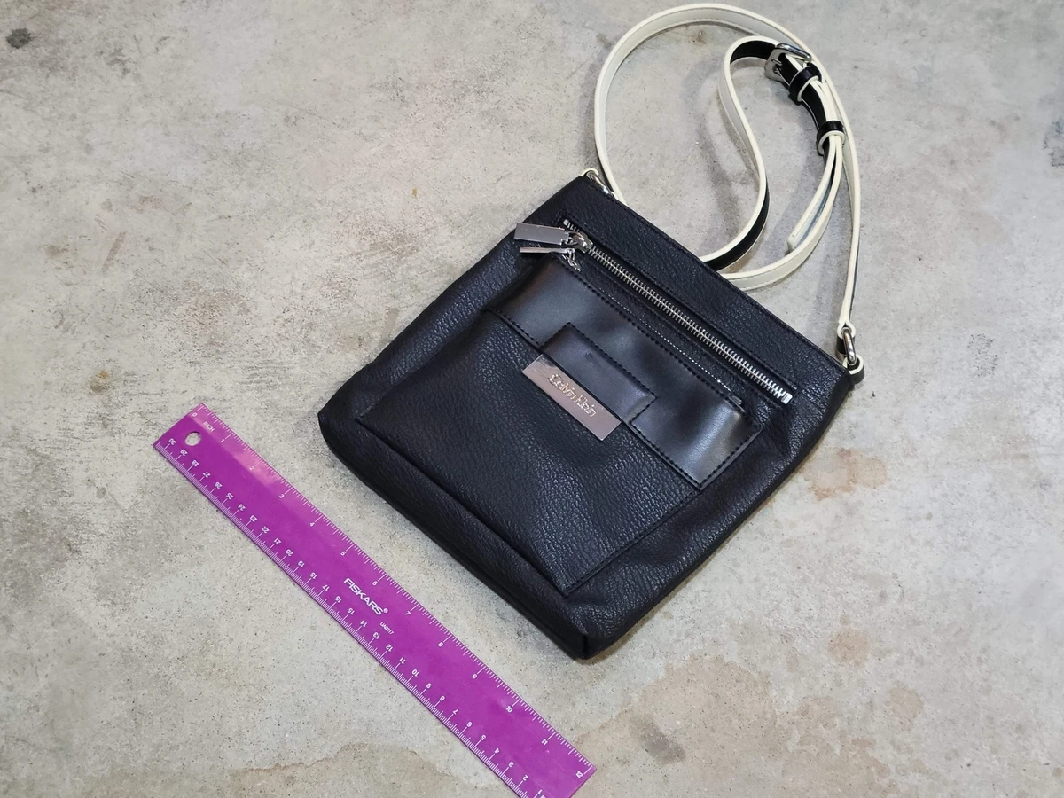 Calvin klein black crossbody deals purse