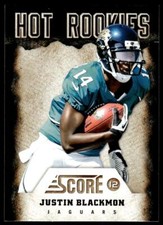 2012 Score 4 Justin Blackmon Jacksonville Jaguars Football Card Hot Rookies