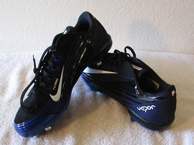 NEW Nike Lunar Vapor Pro Low Mens Baseball Cleats 13 Black/Blue MSRP$110