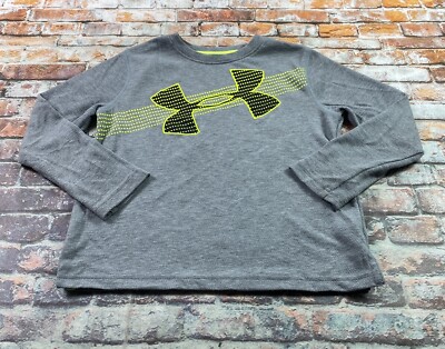 Under Armour Shirt Youth XS Gray Pullover Long Sleeve Athletic