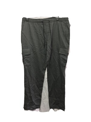 Tasso Elba Mens Pants Gray Size XL Comfort Drawstring Cargo Stretch $75