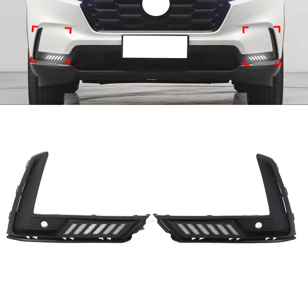 Led DRL Driving Fog Light Lamp 2-Color Turn Signal For Honda CR-V CRV 2023-24 23