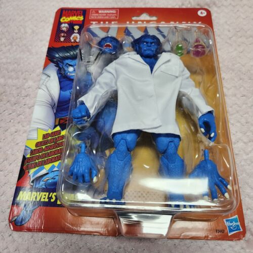Marvel Legends Blue Beast Uncanny X-Men Retro Carded with Lab Coat - Picture 1 of 7