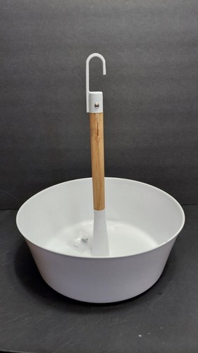 Ikea Bittergurka White Metal Hanging 11" Round Herb Plant Planter Retired - 第 1/4 張圖片
