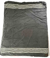 NEW Slowtide Bunker Black & White Striped Waterproof Camp Blanket 58"x72" Picnic