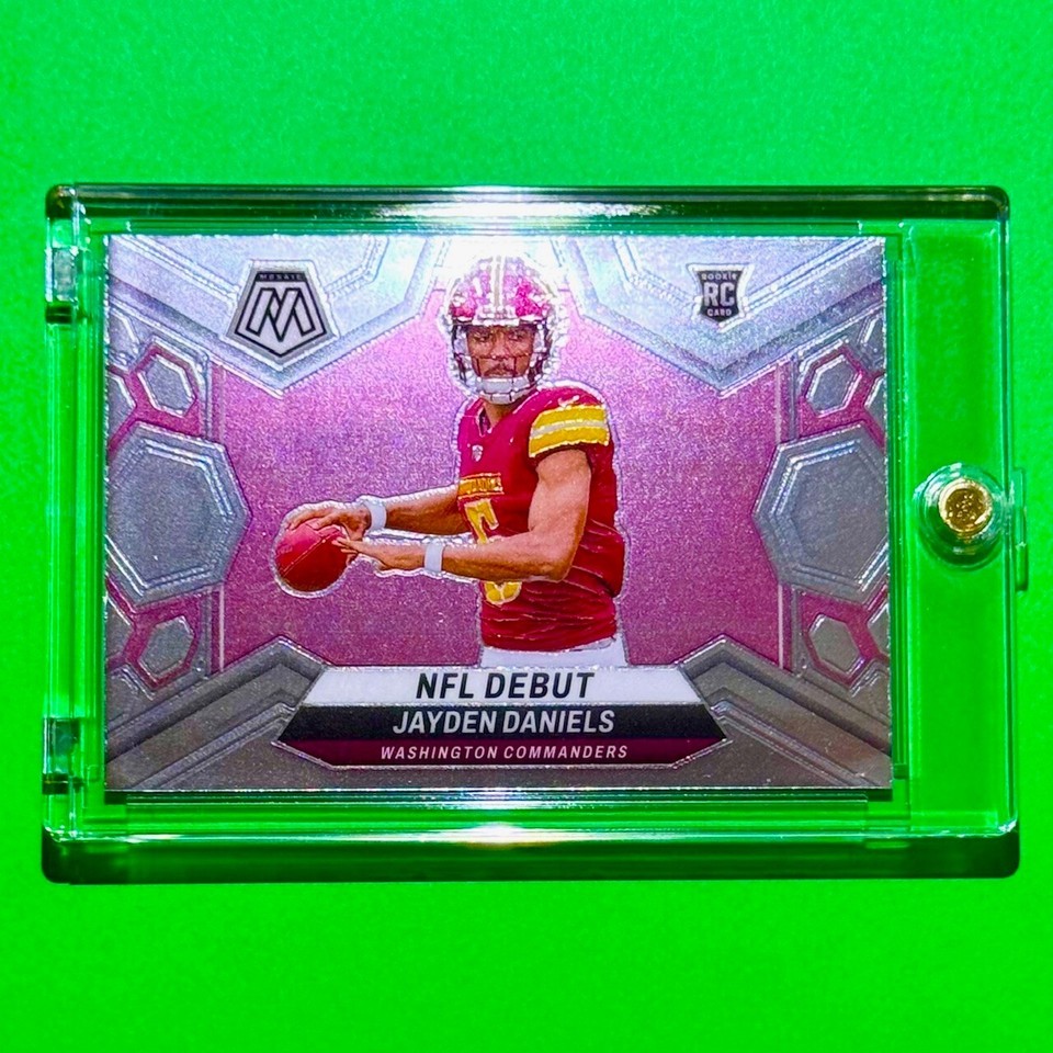 Jayden Daniels HOT ROOKIE CARD PANINI MOSAIC NFL DEBUT INVESTMENT RC ...
