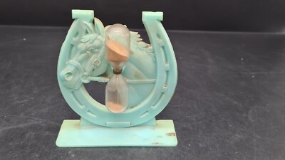Vintage Glückspferd Eieruhr 30er Jahre Kunststoff - Made in GB - selten