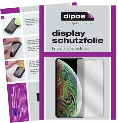 2+2x Schutzfolie für Apple iPhone XS Max klar Displayschutzfolie Folie Display
