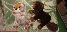 2 Ganz Webkinz Plush Beaver HM181 Groundhog HM179