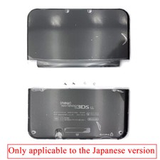 For New Nintendo 3DS XL LL Housing Shell Front Back Case Top Bottom Cover Black