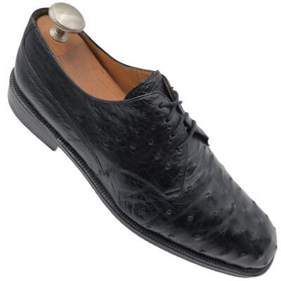 Mezlan Platinum Exotic Full Quill Ostrich Dress Shoes Men's