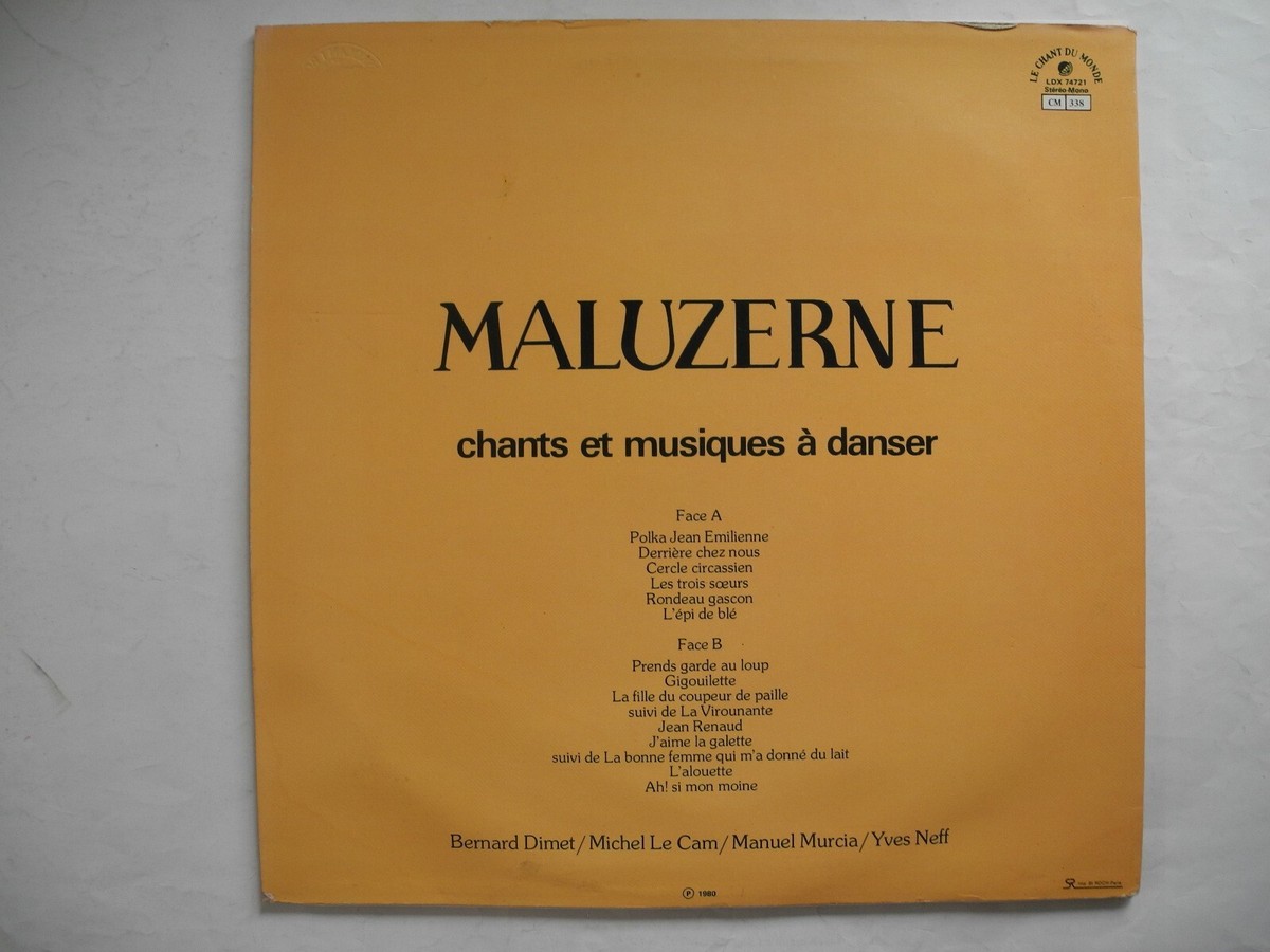 MALUZERNE Chants Et Musiques À Danser LP 1980 France EX/EX+ french