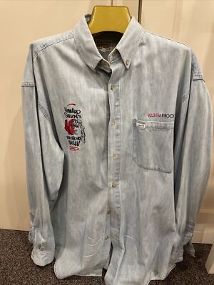 Vintage Howard Stern Denim 40Th Birthday Bash shirt From His 92.3 K Rock Days L