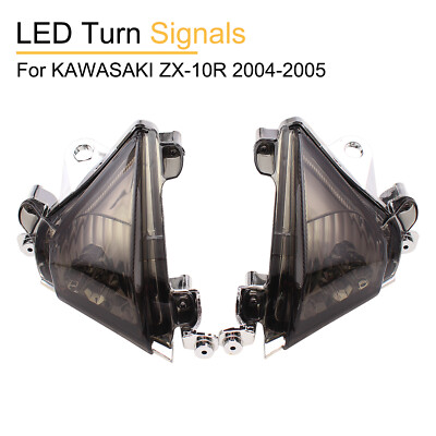 LED Indicator Front Turn Signals For KAWASAKI ZX-10R 2004-2005