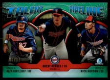 Gordon/Rooker/Kirilloff 2019 Bowman Chrome Talent Pipeline Green Refractor /99