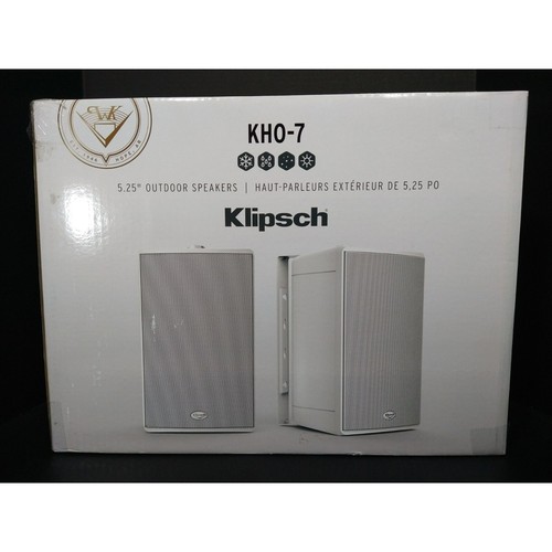 Klipsch KHO7 Outdoor Weatherproof 5.25 Inch Speakers 250 Foot Wires Included 743878014853 eBay