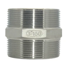 3" 3 inch in Male Pipe Fitting Hex Nipple NPT Stainless Steel SS304 connector