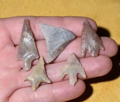 Neolithic Stone Projectile Knapped Arrowhead Points Scraper Sahara Desert Africa