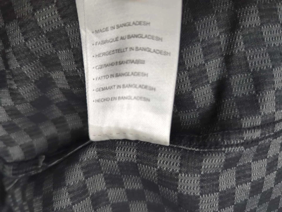 Camisa con botones Island Passport para hombre 2XL negra geométrica manga corta informal Foto 4 de 4