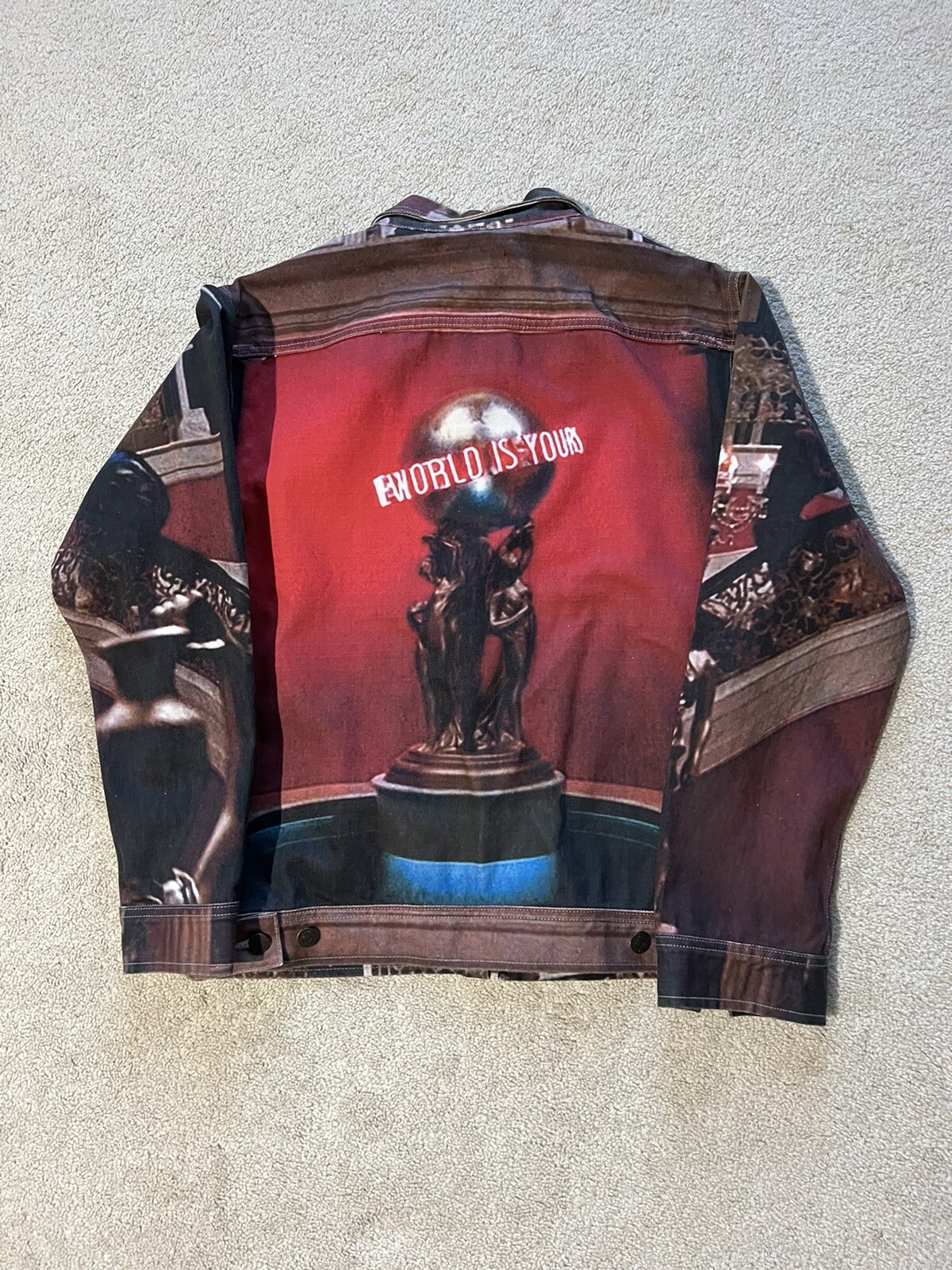 M Supreme Scarface The World Is Yours Denim Jacket