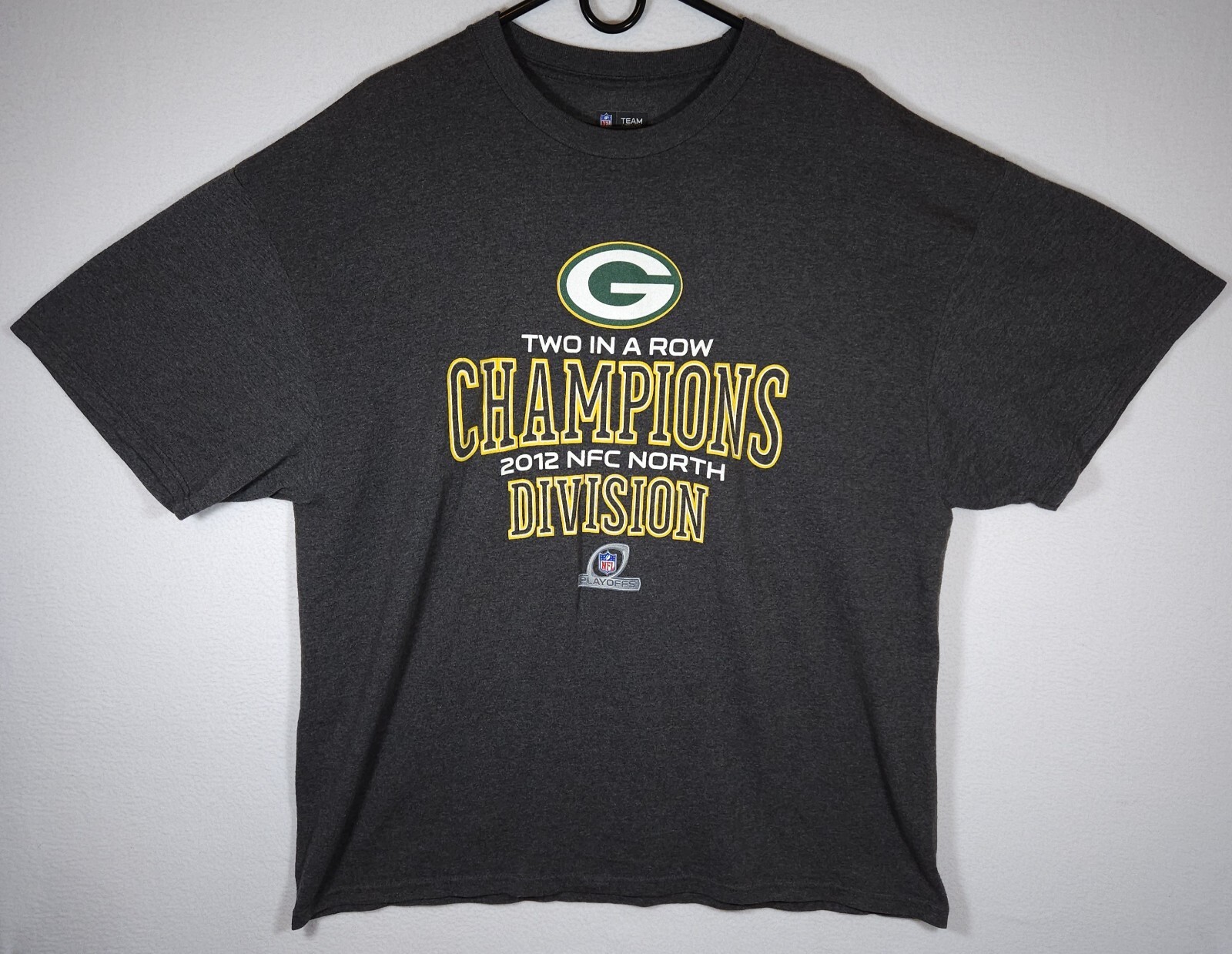 T shirt uomo Green Bay Packers 2012 NFC North Division '2 in una fila' taglia 2XL
