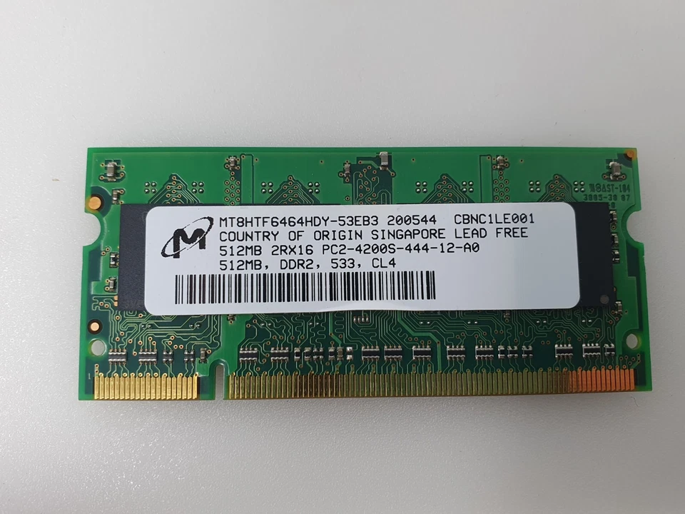 Dell Inspiron 1300 PP21L Memory RAM 512MB DDR2 PC2-4200S Micron MT8HTF6464HDY - Image 3 of 4