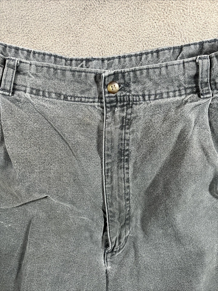 Pantalones Cortos Carga Bill Blass DE COLECCIÓN Para Hombres 40 Gris Desteñido Envejecido Sueltos Calce Relajado Foto 4 de 4