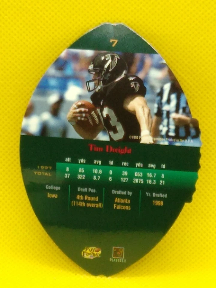 Tim Dwight 1998 Playoff Contenders RED ROOKIE #7 - Image 2 of 2