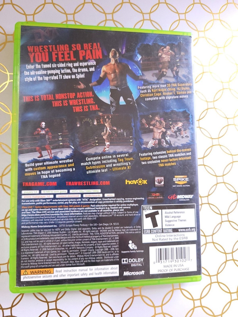 TNA Impact (Microsoft Xbox 360, 2008) No Manual, Fast Shipping