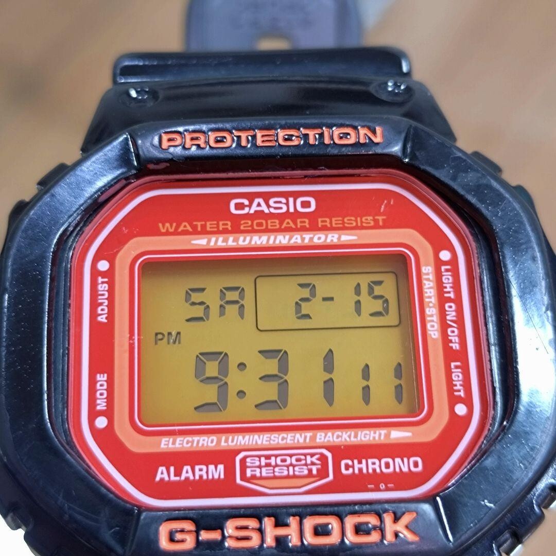 Casio G-Shock 1545 DW-5600CS Digital Watch Black Orange From Casio G-Shock 1545 DW-5600CS Digital Watch Black Orange From