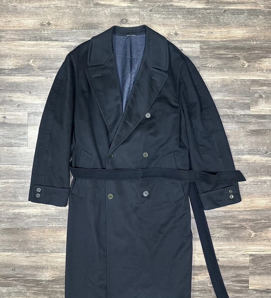 Abrigo largo Canali Tony Mancino para hombre 85 % lana Lana 15 % cachemir 48R hecho en Italia Foto 3 de 4