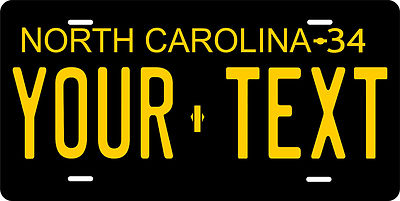 North Carolina 1934 License Plate Personalized Custom Car Bike Motorcycle Moped